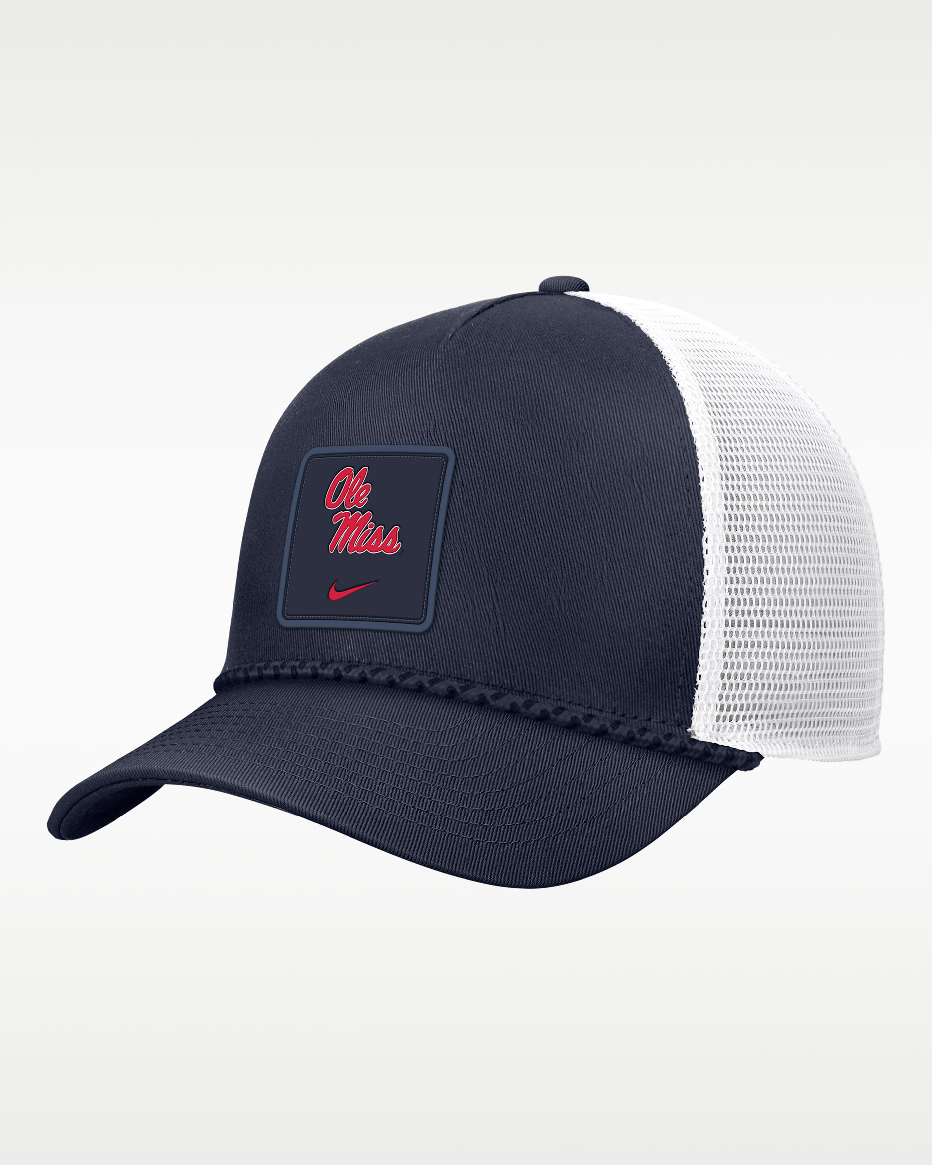 Ole Miss Sideline Rope Men's Nike College Trucker Adjustable Hat